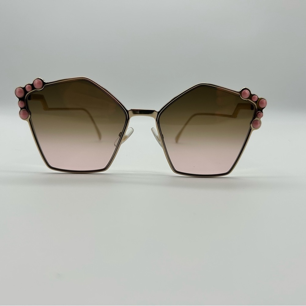 Fendi CAT EYE FF 0261/S gold/brown pink shaded (000/53) Sunglasses New box cloth - Picture 11 of 14